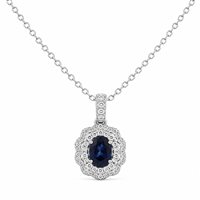 Collier Babila Milano Femme in Or blanc Zaffiro 260755BBZ